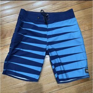 Vans Off the Wall Mens Swim Board Shorts Size 32 inseam 9" Blue WORN ONCE